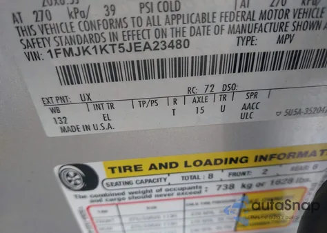 2018 Ford Expedition Max Limited z USA, uszkodzony, nr VIN 1FMJK1KT5JEA23480